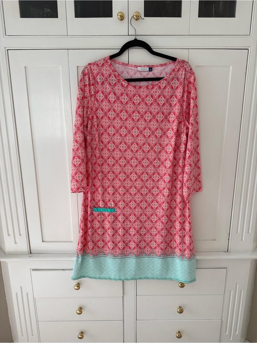 Cabana Life Printed Shift Dress with Pocket